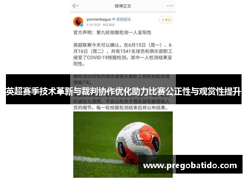 英超赛季技术革新与裁判协作优化助力比赛公正性与观赏性提升
